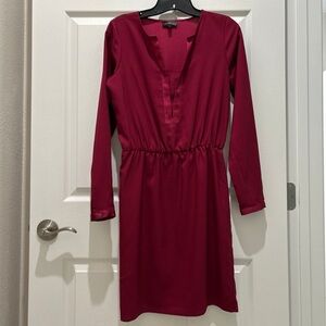 The Limited XS Elegant Burgundy Long Sleeve Dress